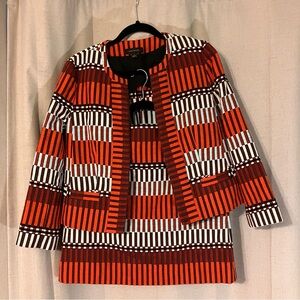 Ann Taylor Mala Tapestry Matching 2 PC Set Boho Chic Sz 8